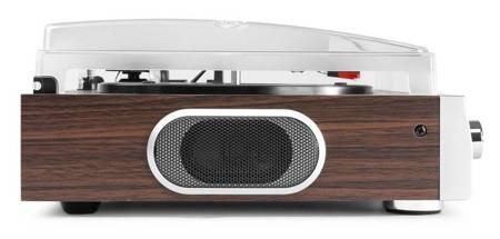 Gramofon Fenton RP102A z Bluetooth, głośnikami i nagraniem mp3 - srebrny