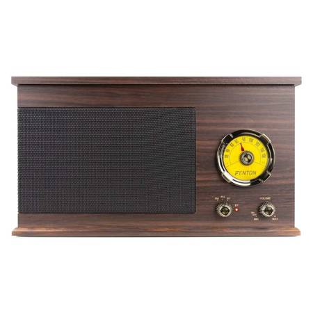Gramofon z głośnikami Vintage USB, BT, FM ciemne drewno RP173  Fenton