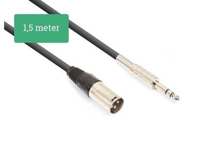 Kabel audio Vonyx XLR (m) do gniazda stereo 6,3 mm - 1,5 metra